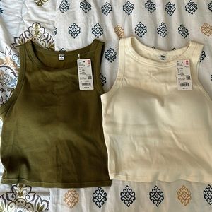 Uniqlo womens ribbed bra double set